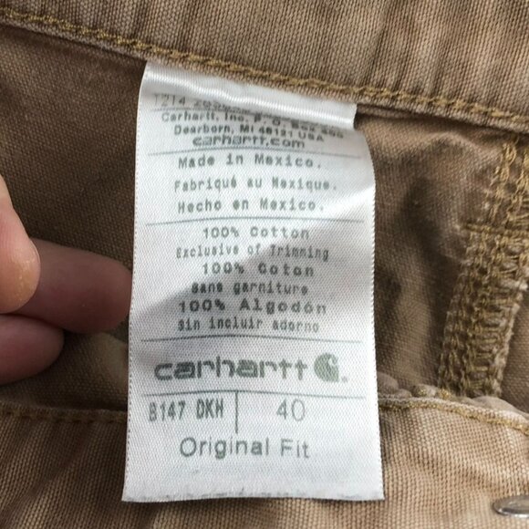 Carhartt Men Cargo Shorts Size 40 Original Fit Khaki Casual Outdoors Tan B147DKH - Picture 3 of 13